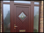 Rosewood uPVC Front Door and Side Panels