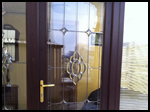 Rosewood uPVC door with bevelled glass?